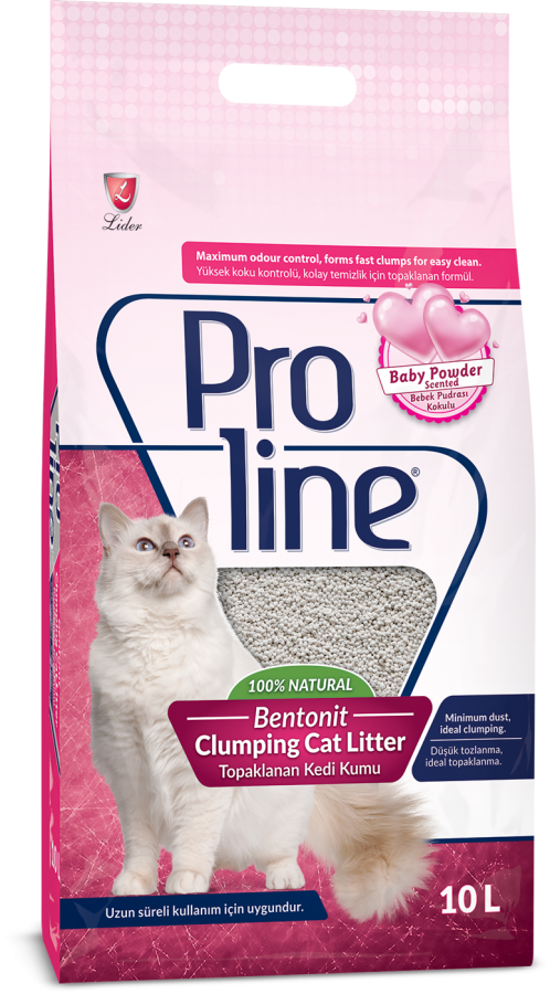 Proline Bebek Pudrası Kokulu Bentonit Kedi Kumu 10lt
