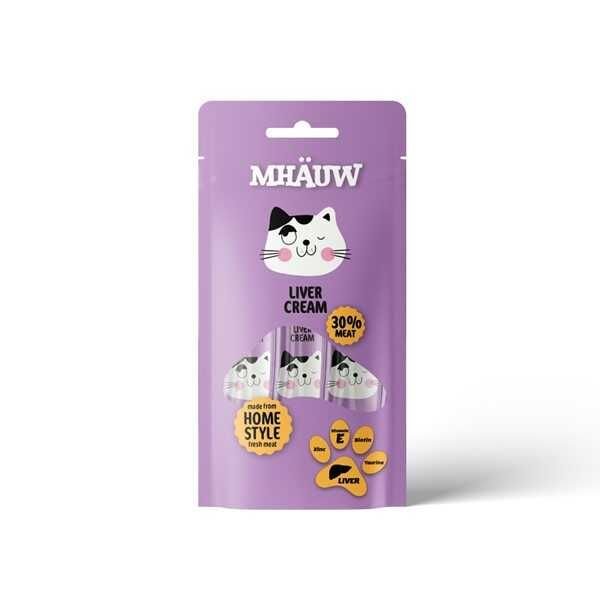 Tail Paws Mhauw Liver Cream Ciğerli Sıvı Ödül 4 Adet x 15gr