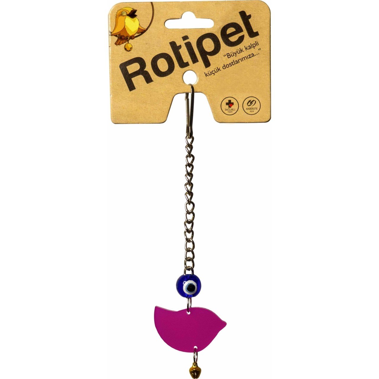 Rotipet Kuş Oyuncağı Akrilik Şekilli Sarkaç Kuş