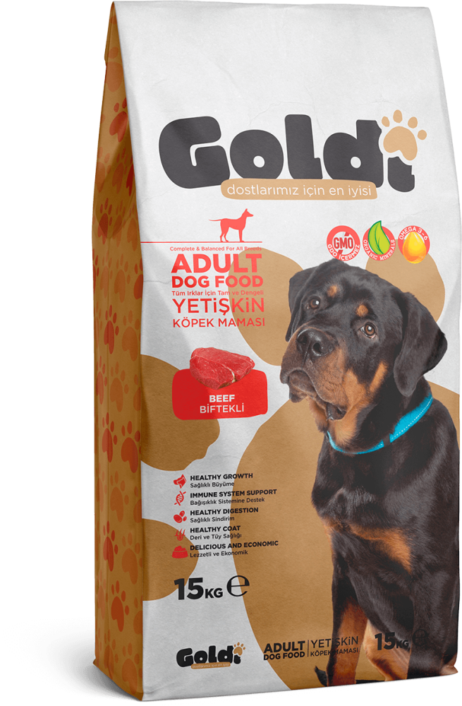 Goldi Biftekli Köpek Maması 15kg.