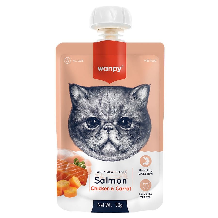Wanpy Taze Somonlu&Tavuklu Kedi Et Ezmesi 90gr
