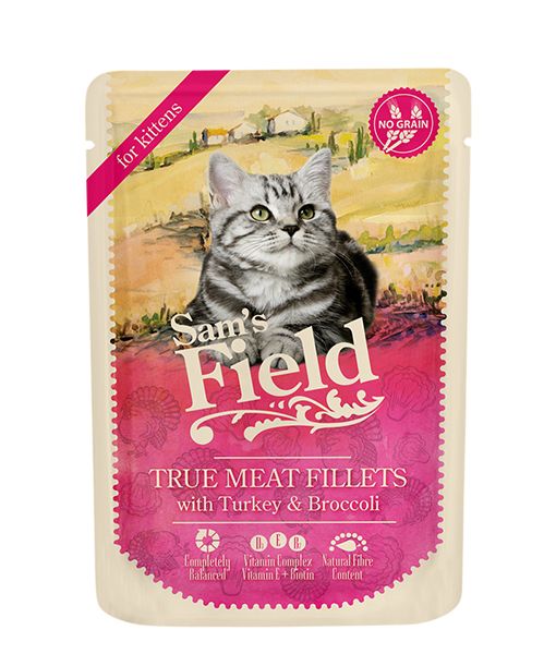 Sam's Field Yavru Kedi pouch Hindi & Brokoli 85 g