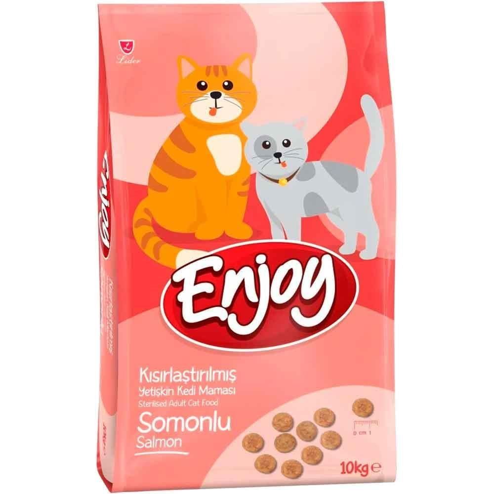 Enjoy Somonlu Kısır Kedi Maması 10 Kg