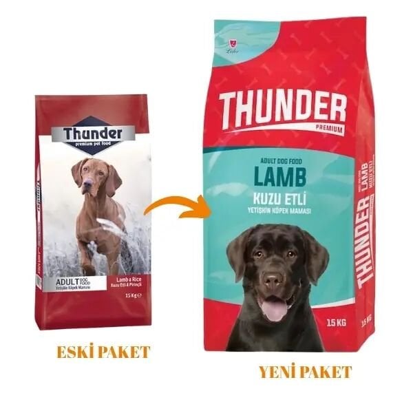 Thunder Kuzulu Yetişkin Köpek Maması 15 Kg
