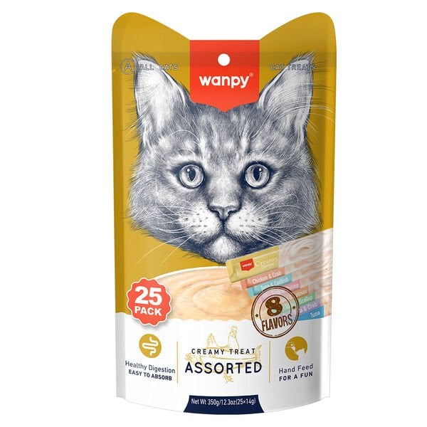 Wanpy Karışık Sıvı Kedi Ödülü 25*14gr