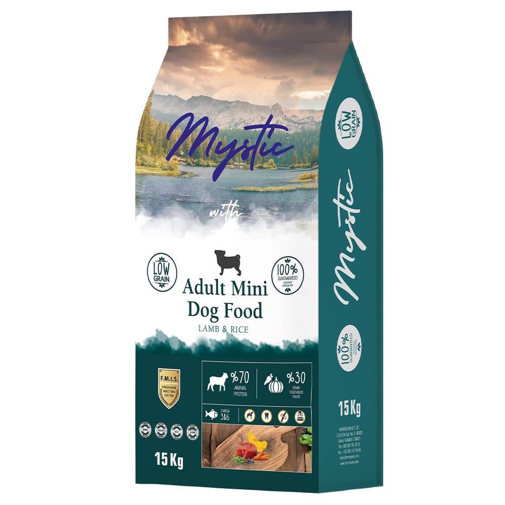 Mystic Az Tahıllı Kuzu Etli Mini Yetişkin Köpek Maması 15kg