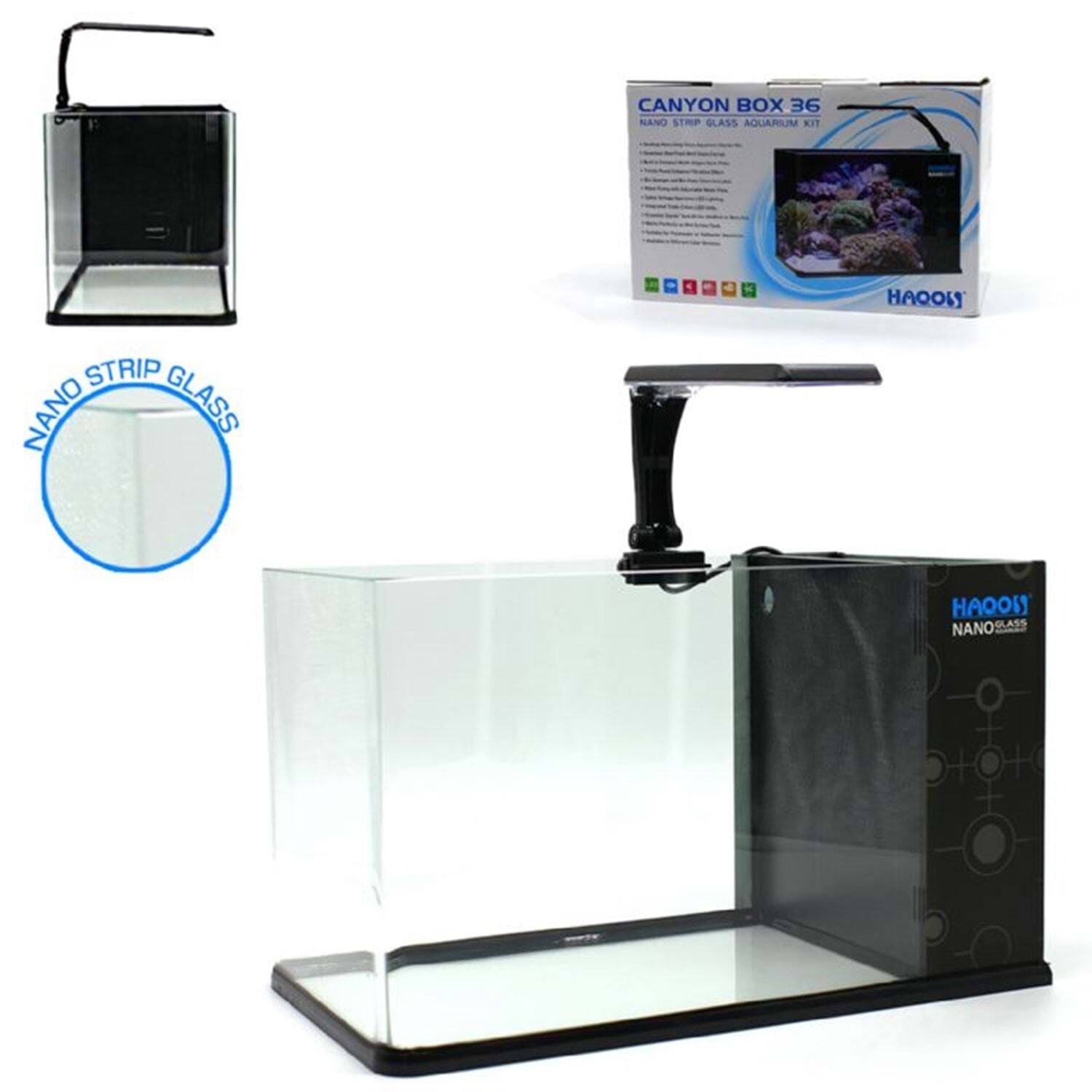 HAQOS CANYON BOX 36 – LED AYDINLATMALI NANO AKVARYUM (14 L)