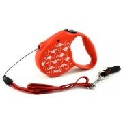 Flexi Flamingo Desenli M 5Mt Kordon 20kg Kırmızı
