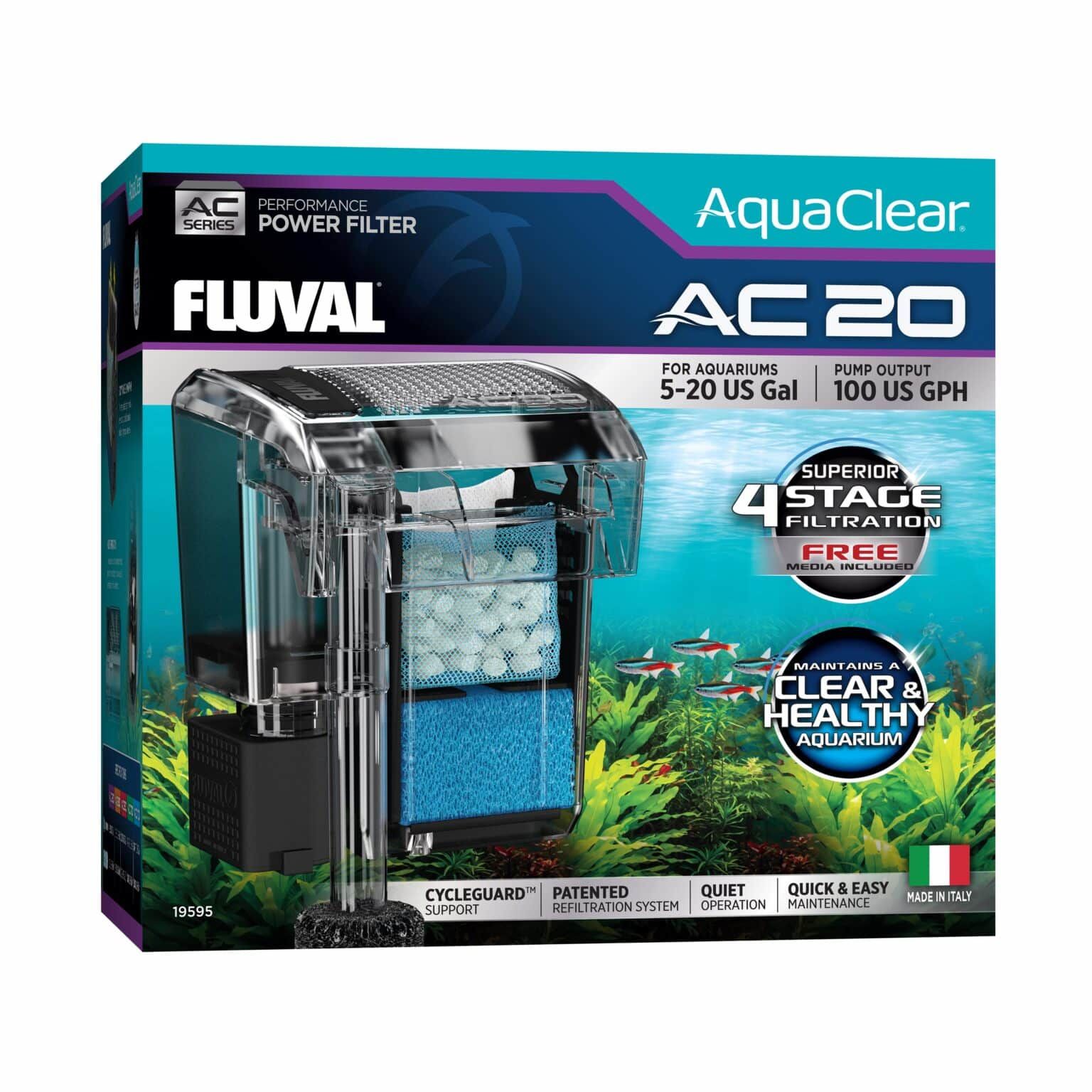 Fluval AC20 Askı Filtre 378Lt/Saat