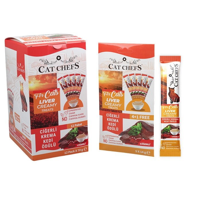 Cat Chefs Ciğerli Krema Kedi Ödülü 14gr×5 adet