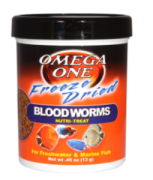Omega One Freeze Dried Blood Worms 270ml / 13gr.