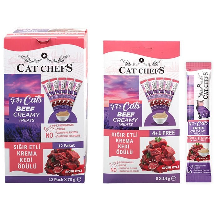 Cat Chefs Sığır Etli Krema Kedi Ödülü 14gr×5 adet