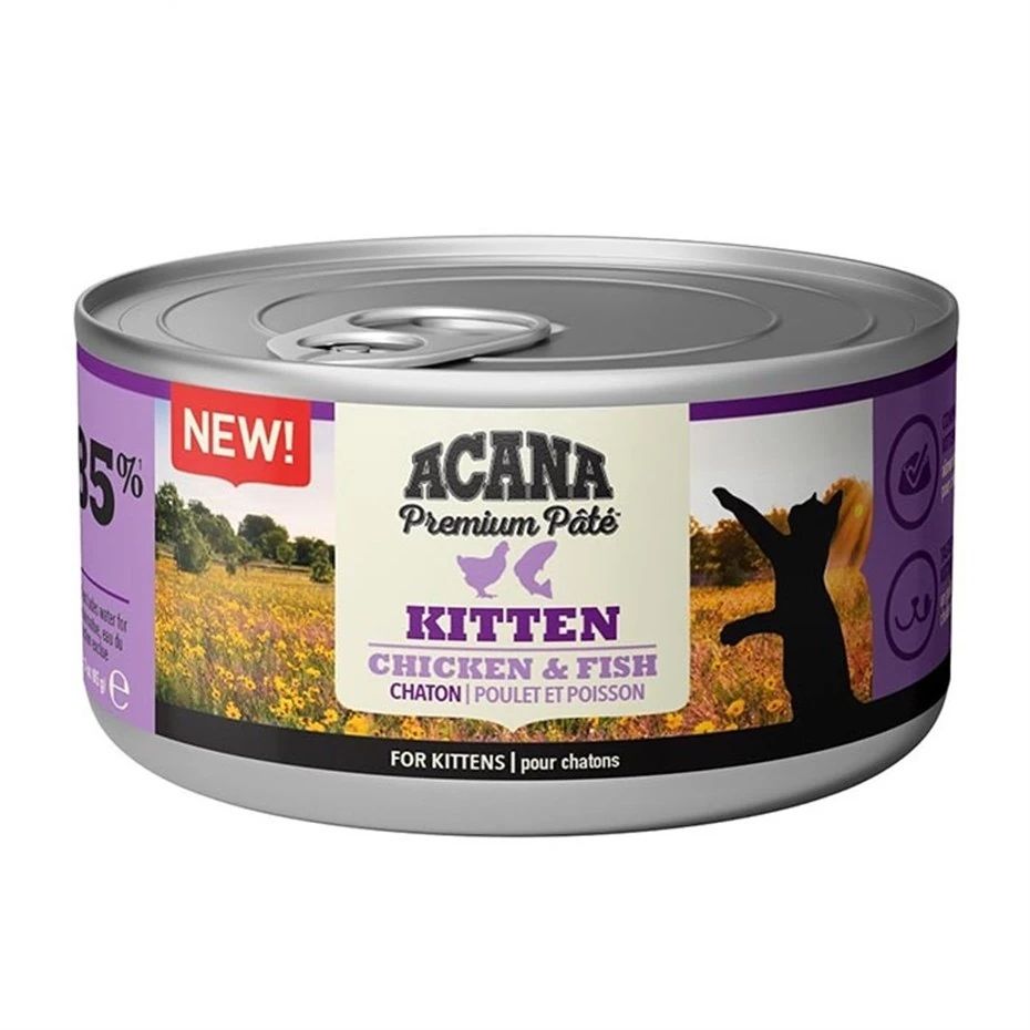 Acana Premium Pate Kitten Tavuk ve Balıklı Ezme Yavru Kedi Konservesi 85gr