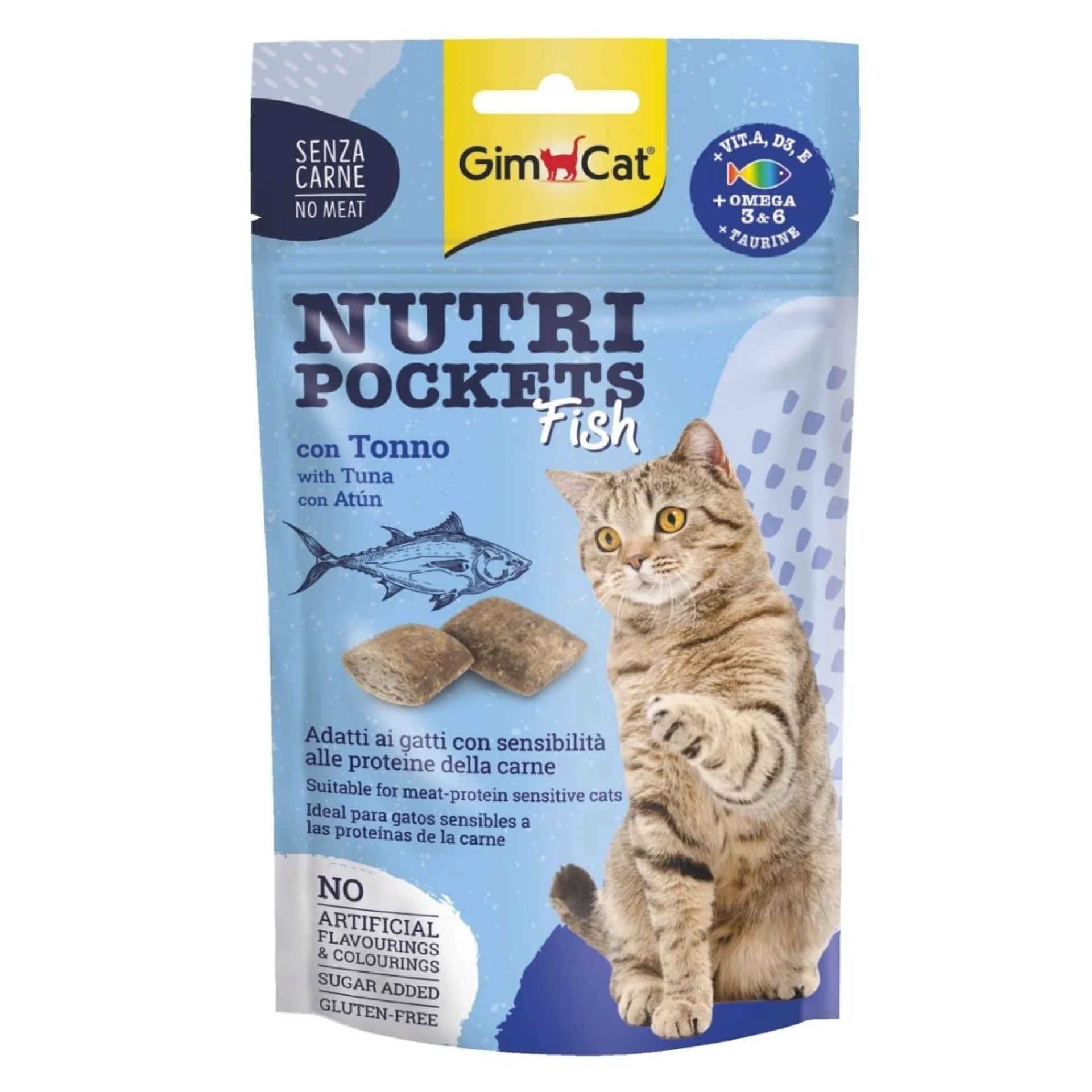 Gimpet Nutri Pockets Tuna Balıklı Kedi Ödülü 60gr.