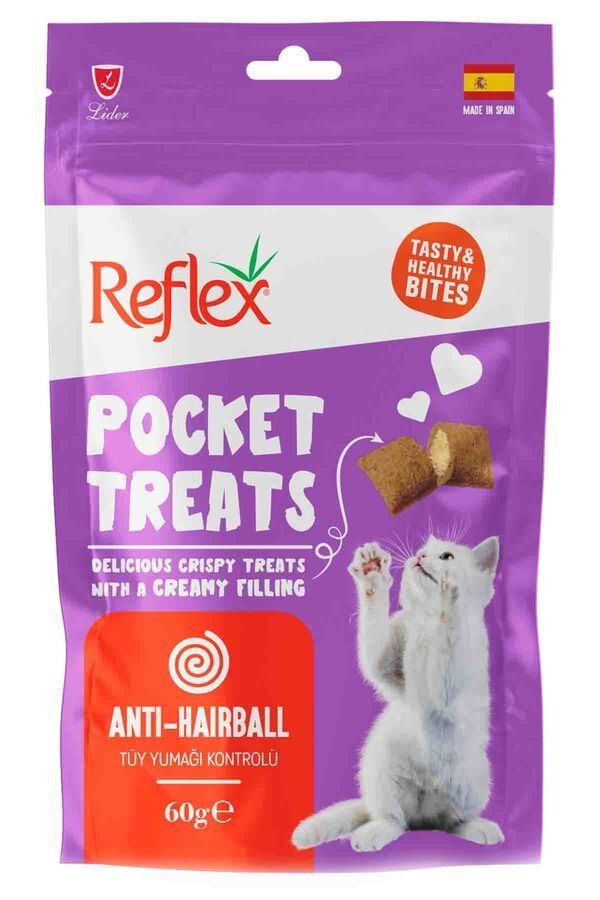 Reflex Pocket Treats Anti-Hairball Kedi Ödül Maması 60gr