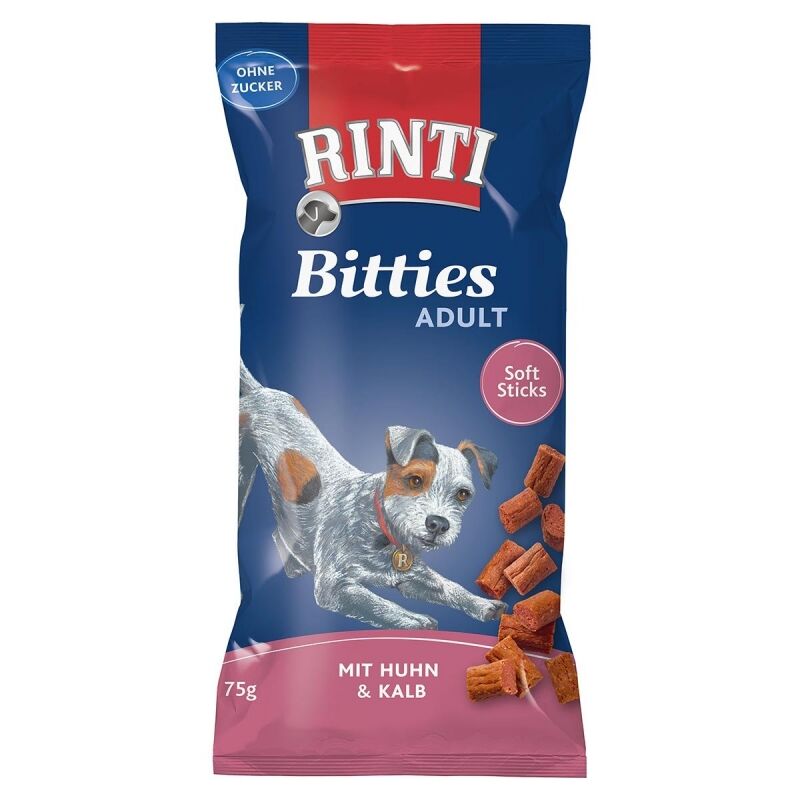 Rinti Bitties Yetişkin Köpek Ödülü Tavuk-Dana 75gr
