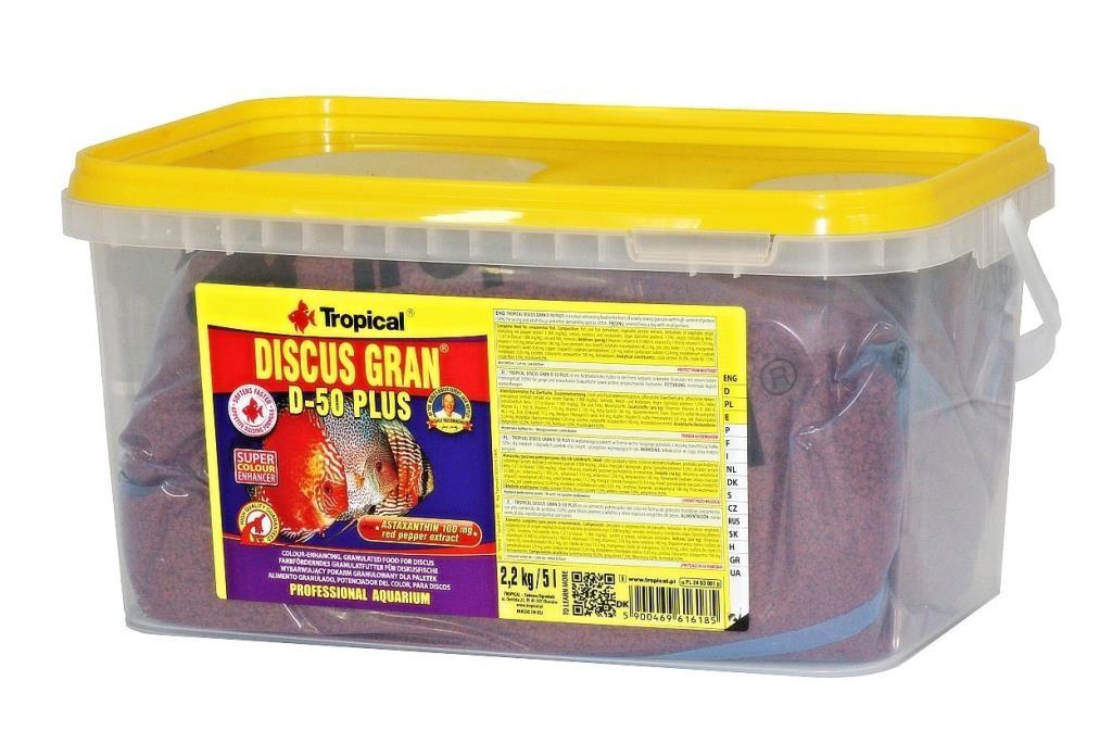 Tropical Discus Gran D-50 Plus Granulat 5Lt / 2200gr