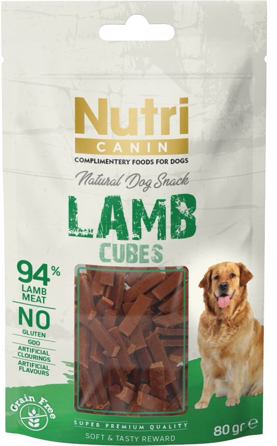 Nutri Canin Lamb(Kuzu Etli) Cubes Snack 80gr.
