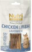 Nutri Feline Chicken&Fish(tavuklu ve balıklı) Sandwich Snack 50gr
