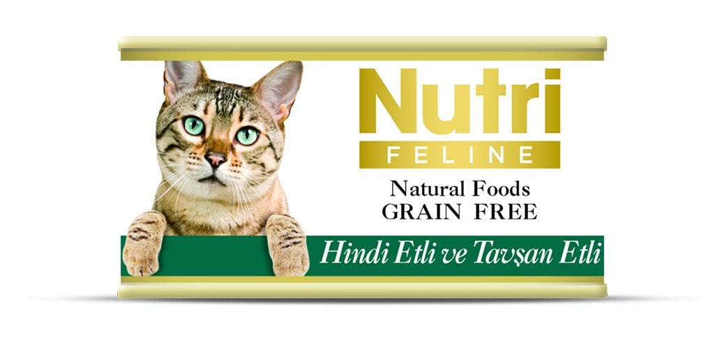 Nutri Feline Hindili-Tavşanlı Tahılsız Kedi Konservesi 85 Gr