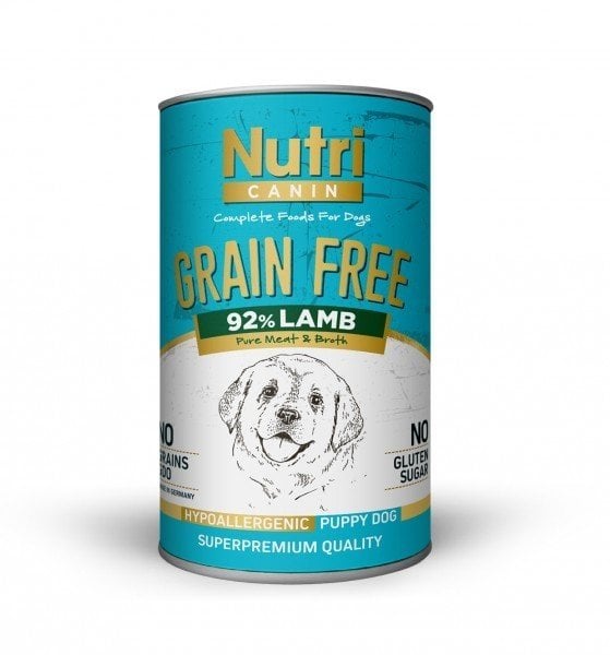 Nutri Canin Kuzulu ve Patatesli Tahılsız Yavru Köpek Konservesi 400gr