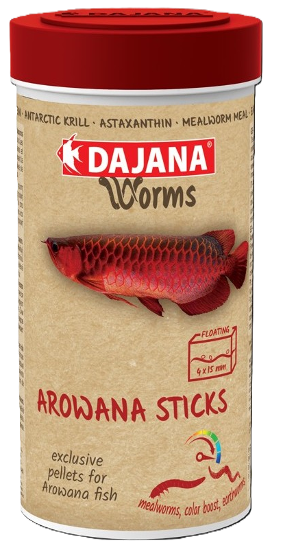 Dajana Arowana Worms Sticks 1000ml 500gr.