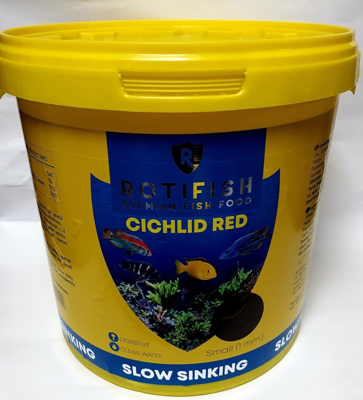 Rotifish Cichlid Red Yavaş Batan Small (Etçil - 1mm) 5kg