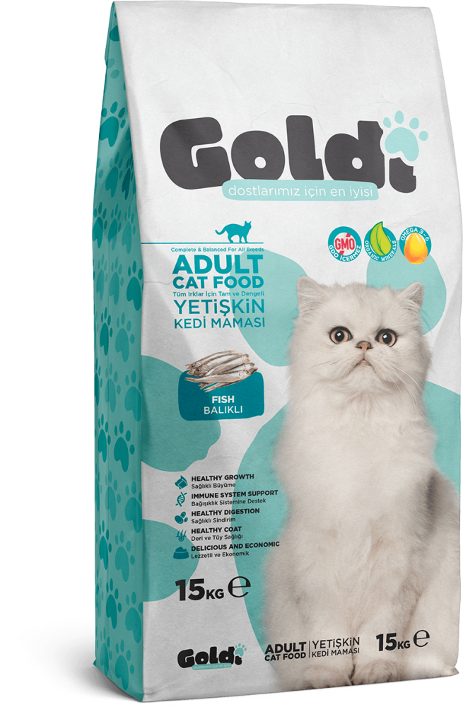 Goldi Balıklı Kedi Maması 15kg