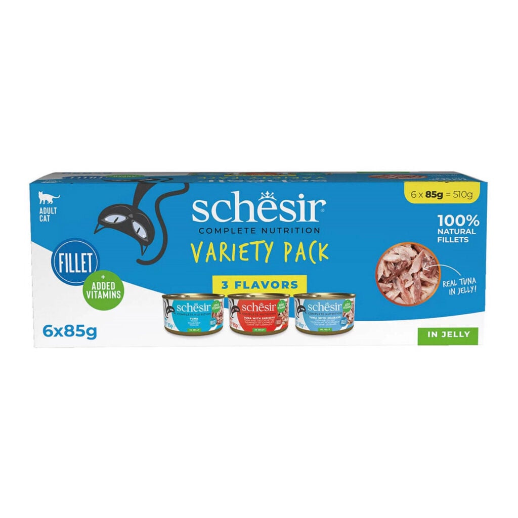 Schesir Variety Pack Jöle İçinde Klasik Lezzetler Yetişkin Kedi Konservesi 85gr (6 AL 5 ÖDE)