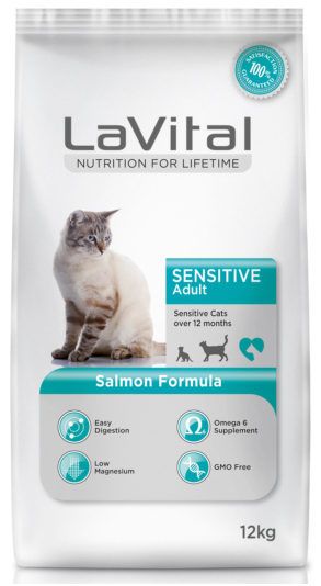 LaVital Sensitive Somonlu Kedi Maması 12Kg