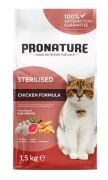 Pronature Kısırlaştırılmış Tavuklu Yetişkin Kedi Maması 1,5kg