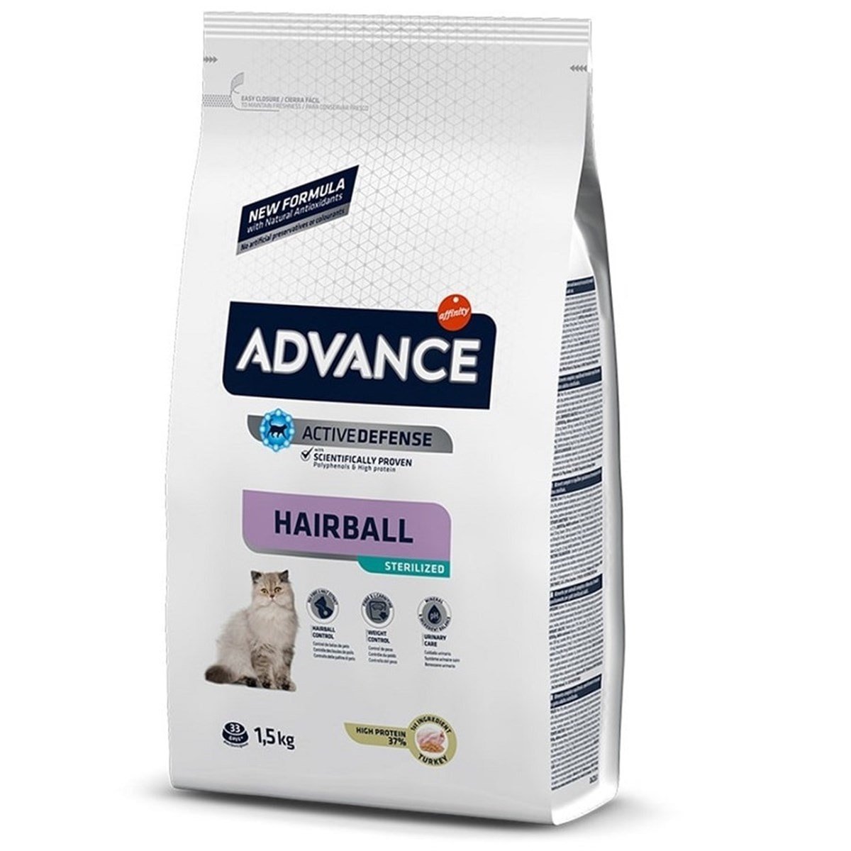 Advance Hairball Sterilized Hindili Kısır Kedi Maması 3kg