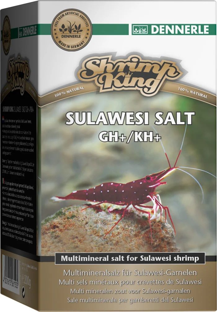 Dennerle - ShrimpKing Sulawesi Salt GH+/KH+ 200gr