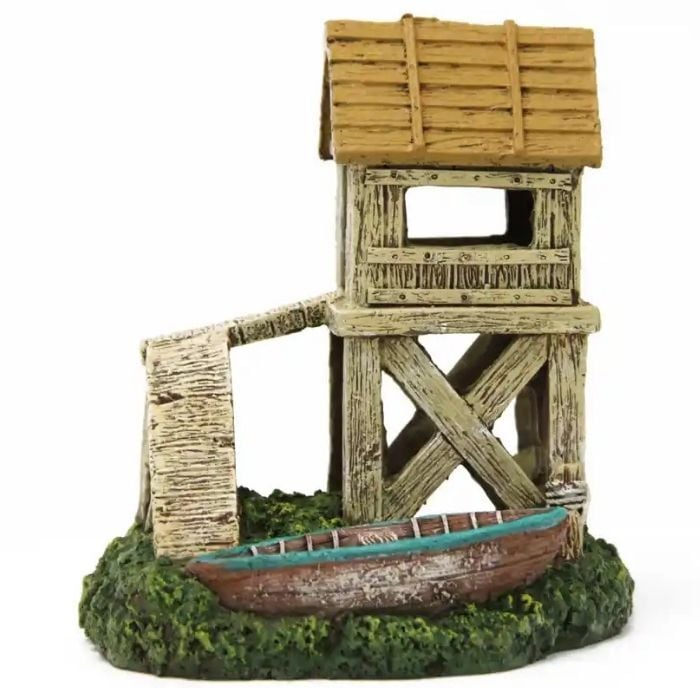 Chicos CH10186 Balıkçı Evi ve Sandal - Akvaryum Dekoru