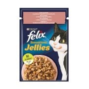 Felix Pouch Jöle İçinde Somonlu ve Karidesli Yetişkin Kedi Konservesi 85gr