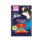 Felix Pouch Jöle İçinde Sığır Etli Yavru Kedi Konservesi 85gr