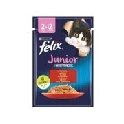 Felix Pouch Jöle İçinde Sığır Etli Yavru Kedi Konservesi 85gr