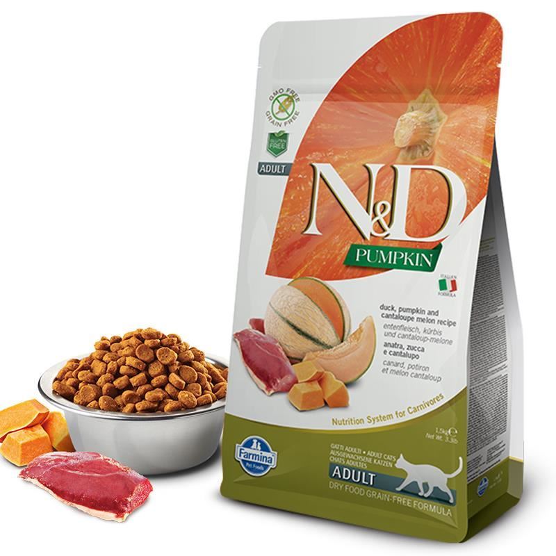 ND Pumpkin Balkabaklı Ördek Ve Kavunlu Kedi Maması 1,5Kg