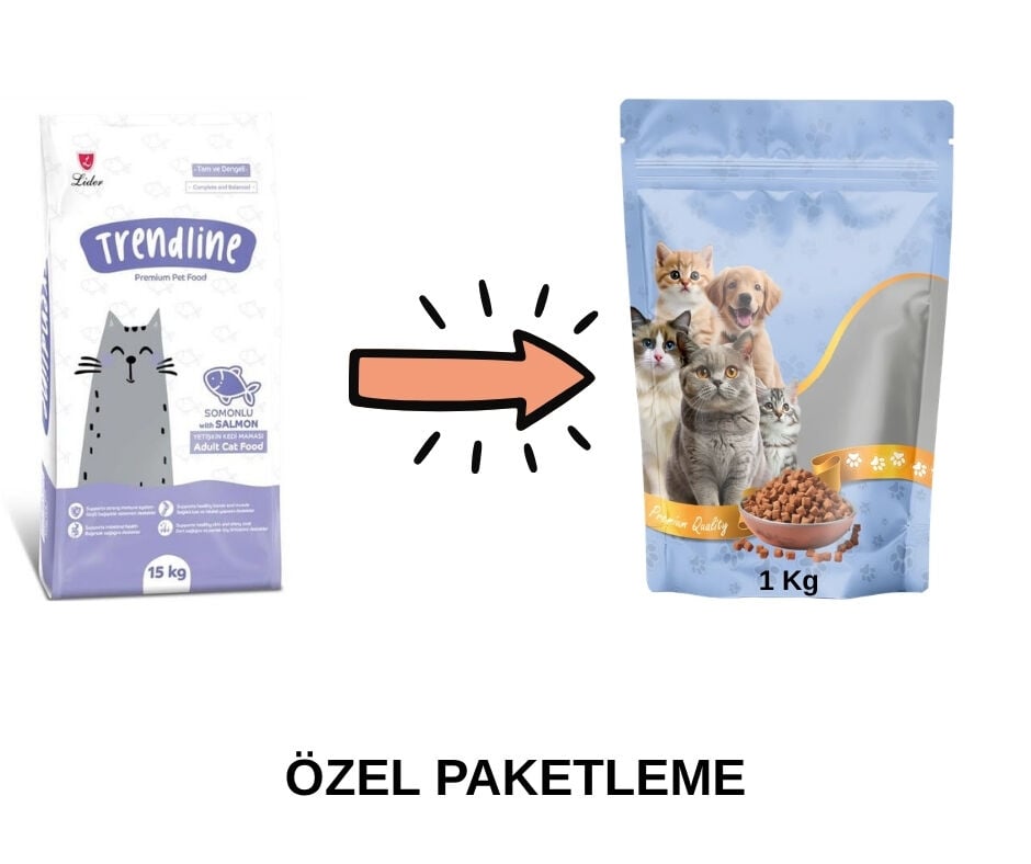 Trendline Balıklı Yetişkin Kedi Maması Paketten Bölme Doypack 1 Kg