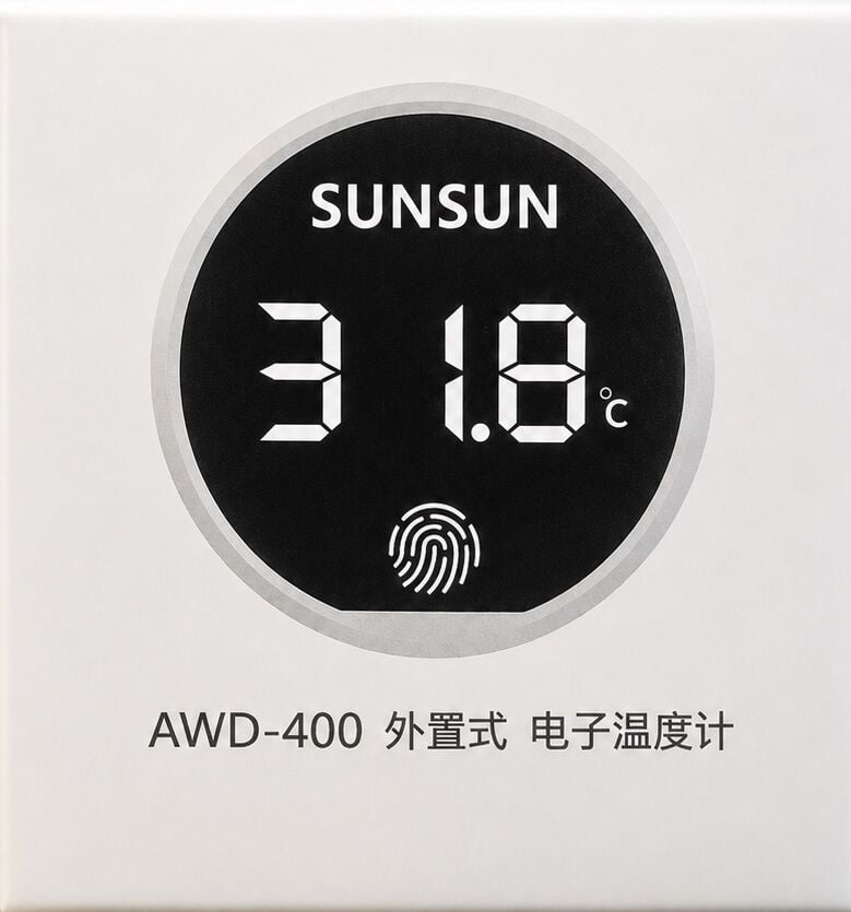 Sunsun AWD-400 Dijital Termometre Yuvarlak