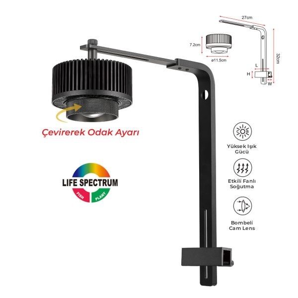 Cocofish 38W Odak Ayar Led Akvaryum Aydınlatma
