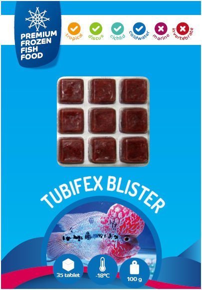RDM Premium Frozen Fish Food Tubifex 100gr 35adet 2xPaket