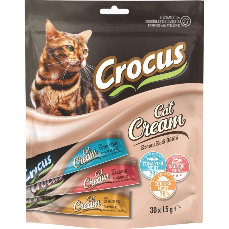 Crocus Karışık Karışık Krema Kedi Ödülü 450gr. 30x15gr.