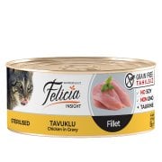 Felicia Tahılsız Sterilised-Tavuklu Fileto . Yaş Kedi Maması 85gr 1ad