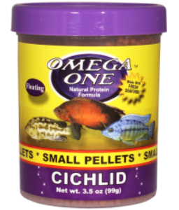 Omega One Cichlid Small Pellets 2500ml / 908gr