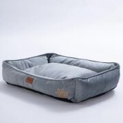 Pawstar Gri CosyNest Velvet Köpek Yatağı Small