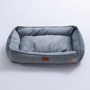 Pawstar Gri CosyNest Velvet Köpek Yatağı Small