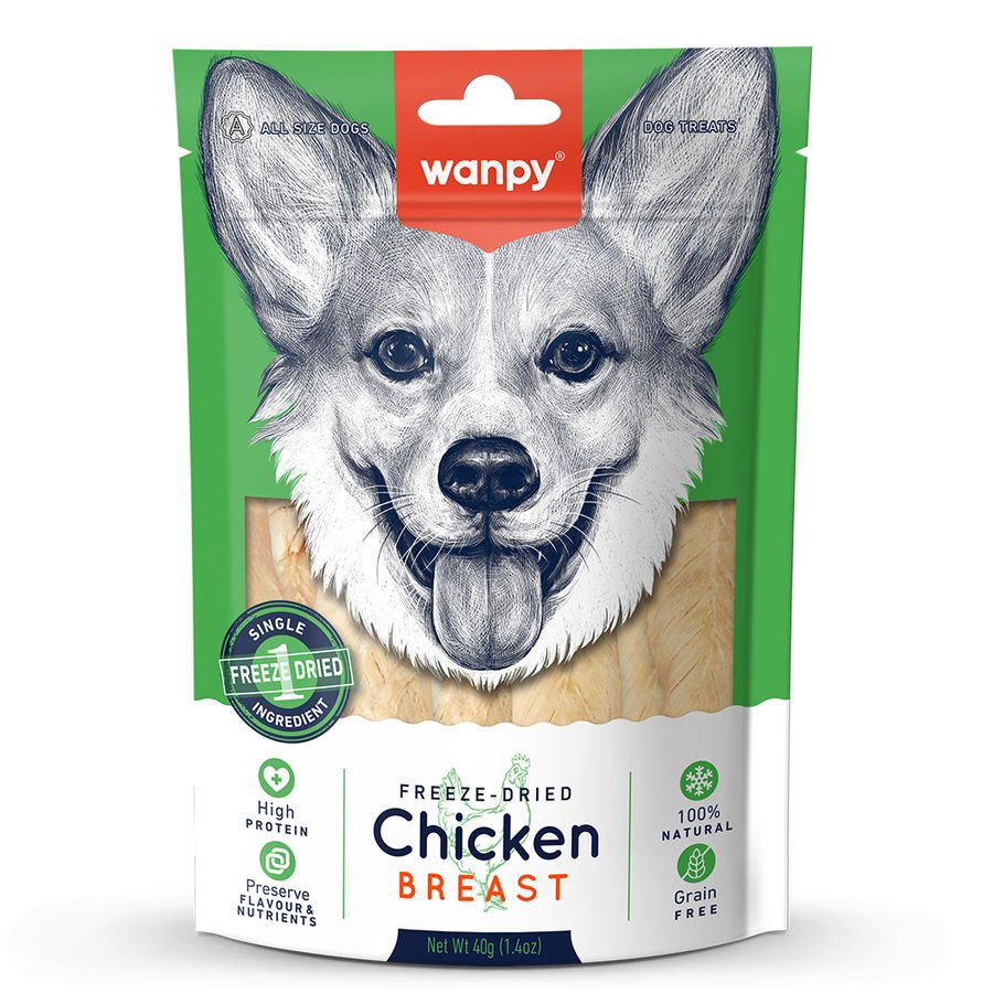 Wanpy Köpek Dondurularak Kurutulmuş Tavuk Göğüsü 40gr