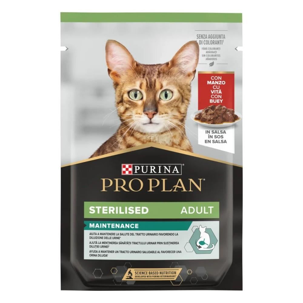 Pro Plan Biftekli Steril Pouch Kısır Kedi 85 Gr
