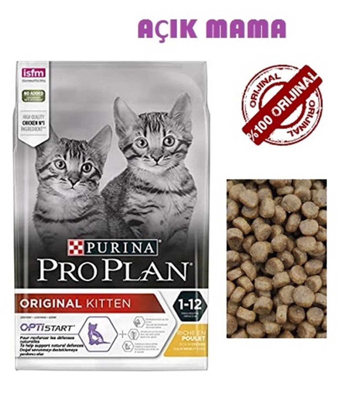 ProPlan Kitten Tavuklu Yavru Kedi Maması 1 Kg Paketten Bölme